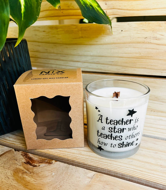 Soy Wax Candle - A Teacher is a Star
