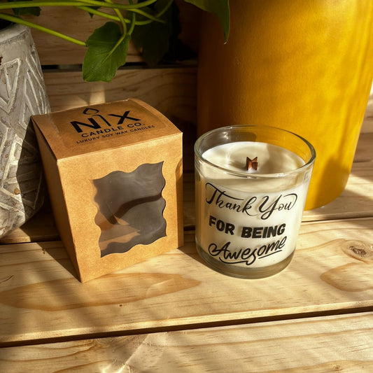 Soy Wax Candle - Thank you for being awesome