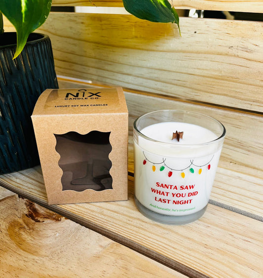 Soy Wax Candle - Santa Saw What You Did