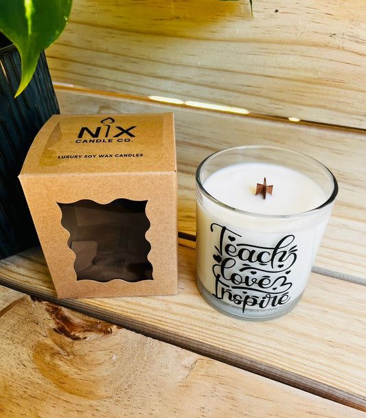 Soy Wax Candle - Teach Love Inspire
