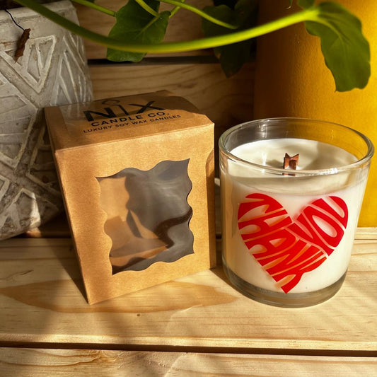 Soy Wax Candle - Thank You 'Heart'