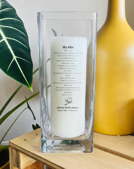 Custom Glass Vase Candle