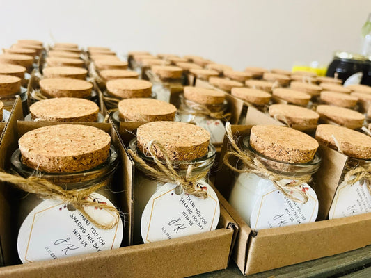 Glass Jar Candle with Cork Lid